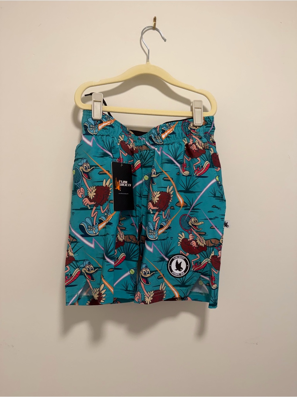 Kids Teal Ostrich Tennis Shorts